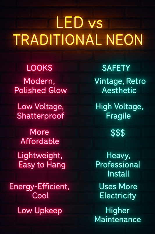 LED vs Traditional Neon: What’s the Difference and Which Should You Choose?