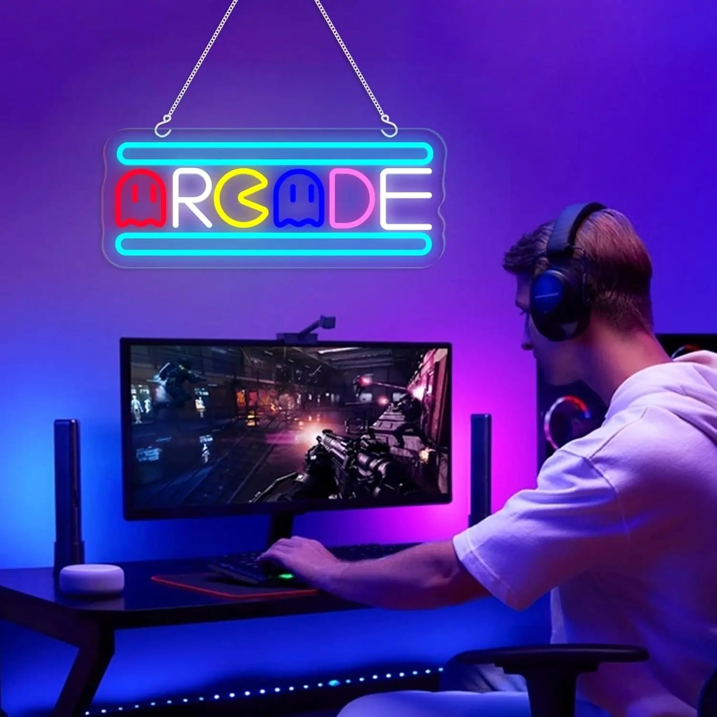 Arcade Game Room Neon Sign