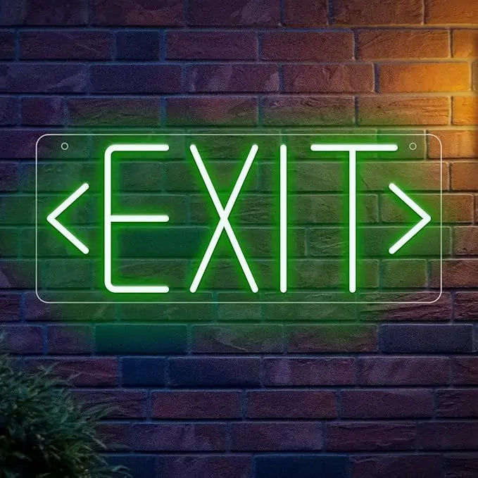 Exit Shop Neon Sign