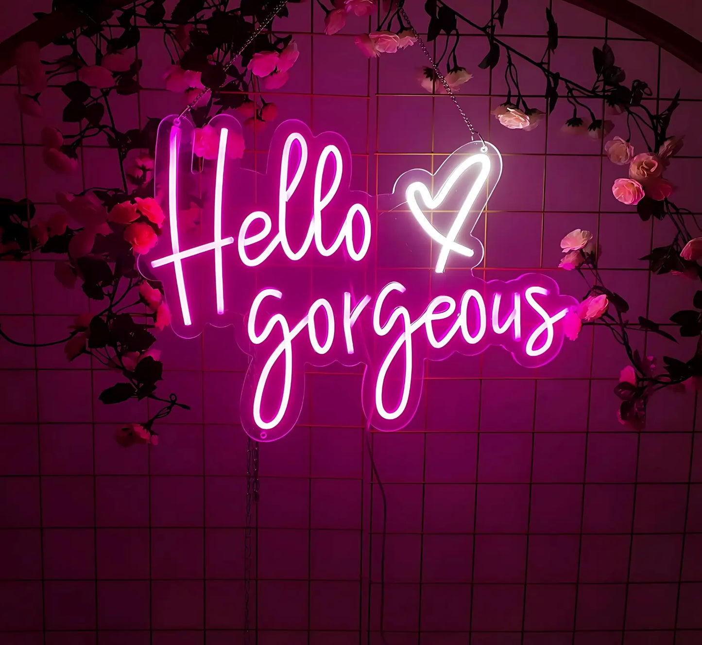Hello Gorgeous Bedroom Neon Sign