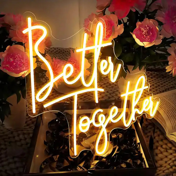 Better Together Wedding Neon Sign