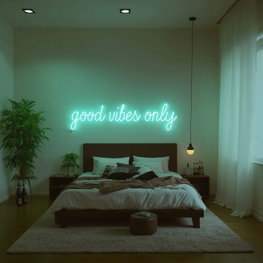 Good Vibes Only Bedroom Neon Sign
