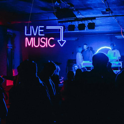 Live Music Bar Neon Sign