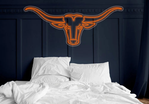 Longhorn Bull Bedroom Neon Sign